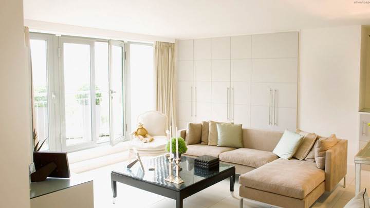Sofa Set in Guest Room And White Background